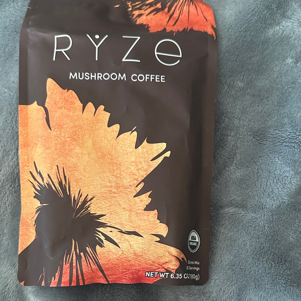 RYZE Mushroom Coffee - Brown & Orange Floral Pack exp 4/27